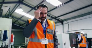 worker impacted by hot warehouse conditions