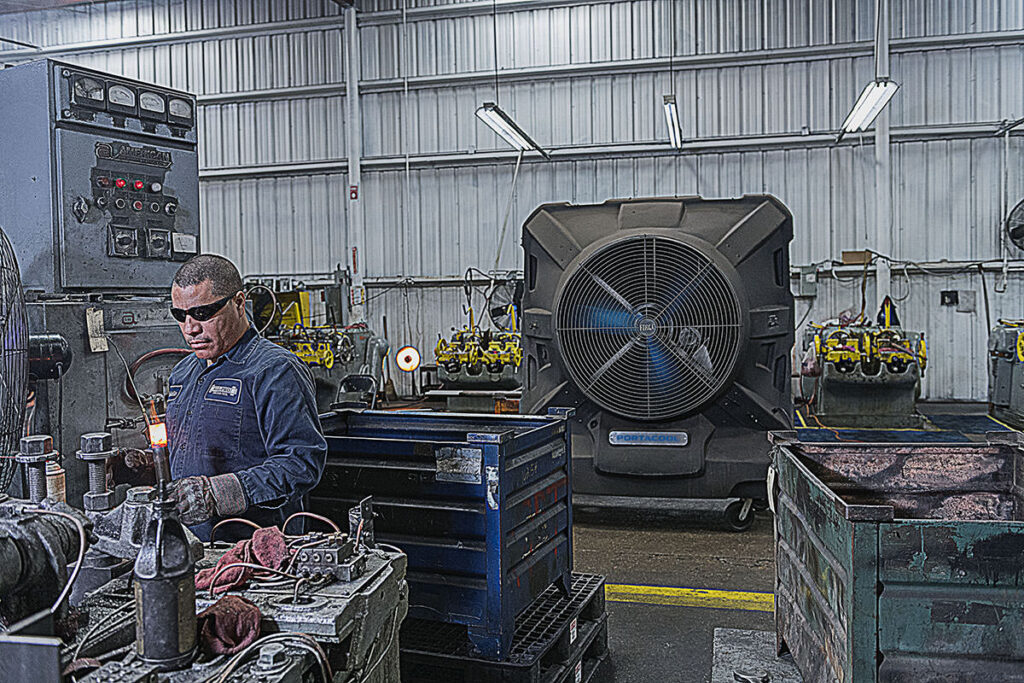All Pro Fasteners shop benefits from our cooling zones.