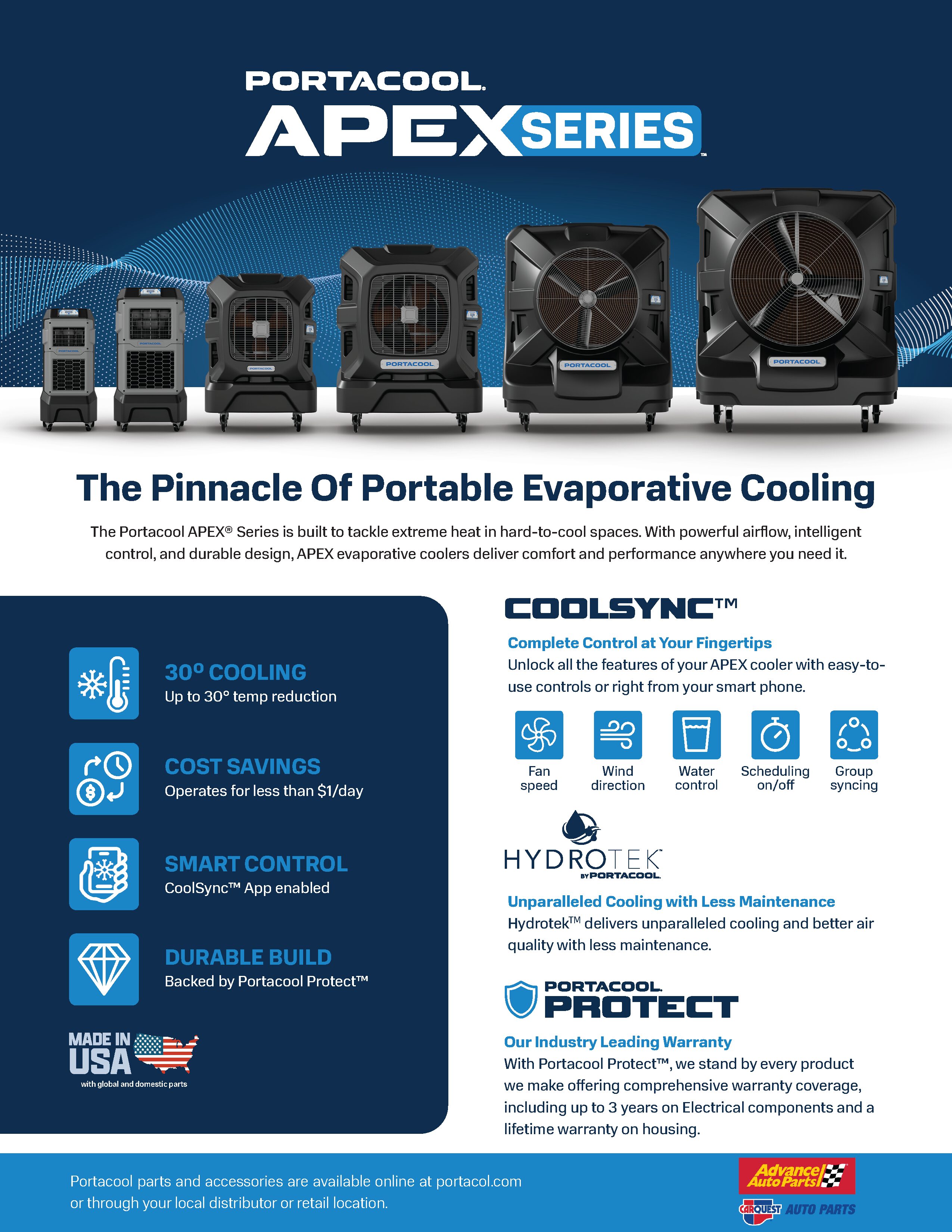 Portacool APEX  Advance/CarQuest Sell Sheet